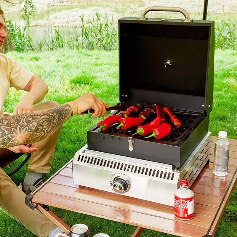 portable propane bbq with stand