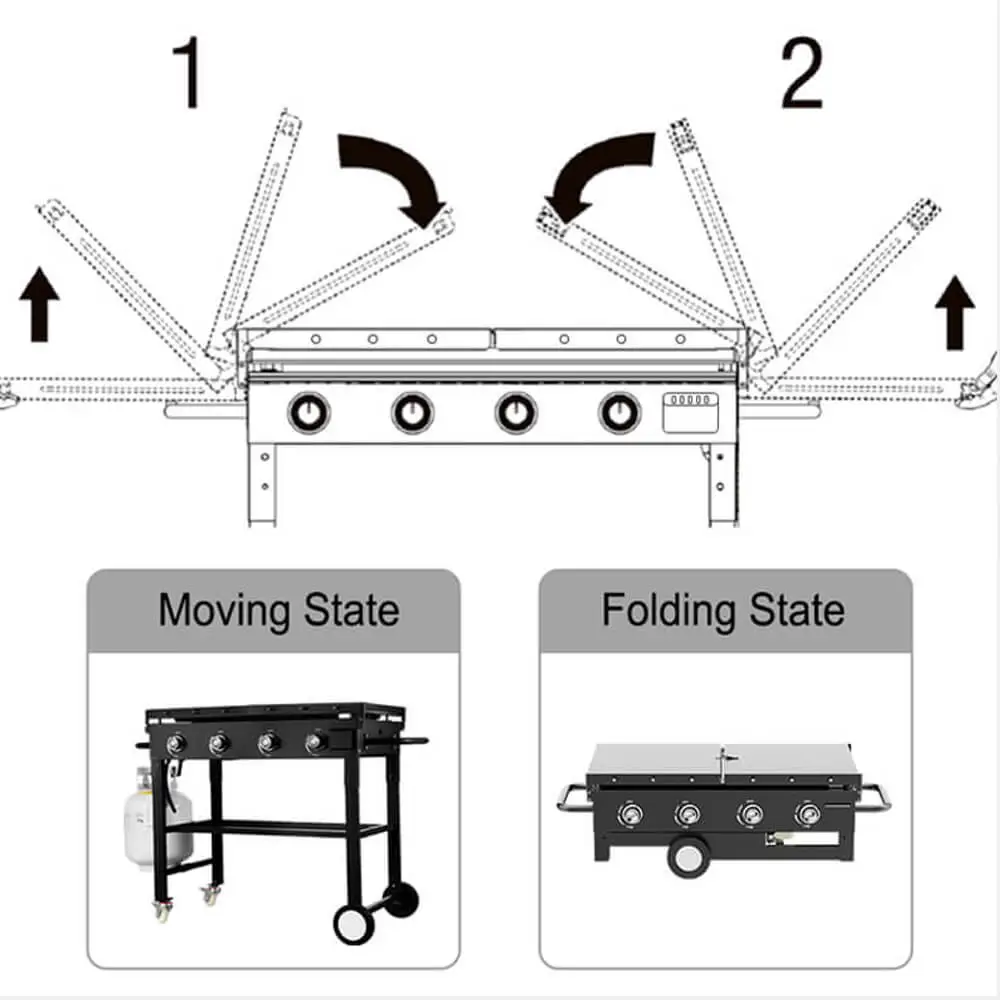 4 burner flat top
