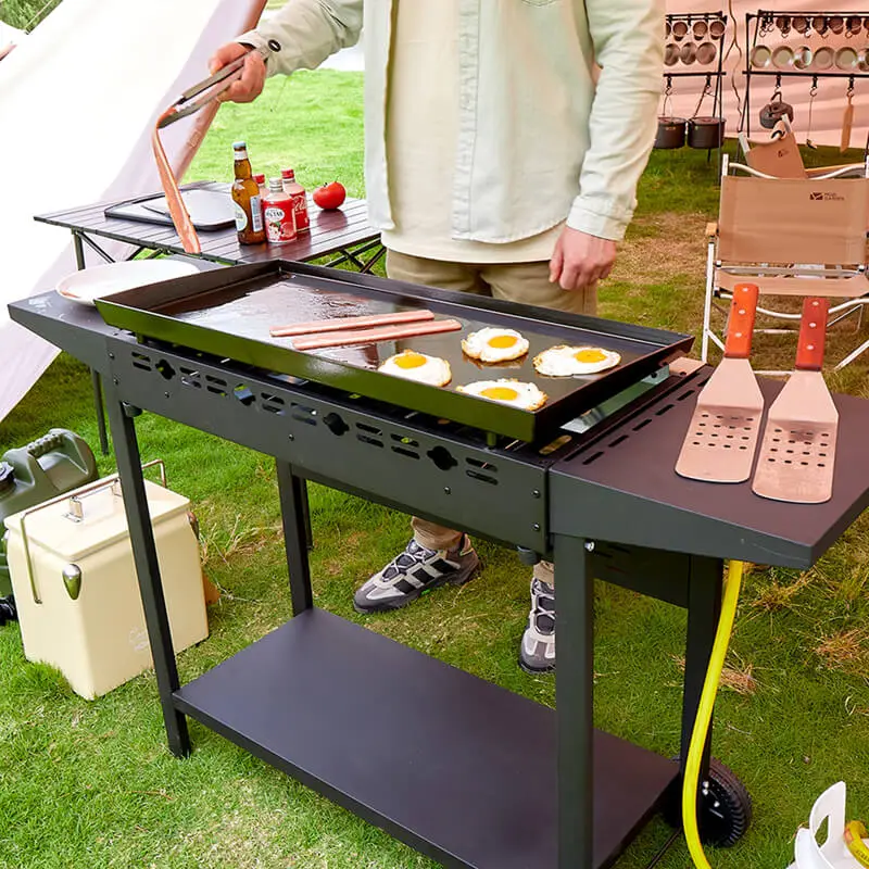4 burner griddle cooking station