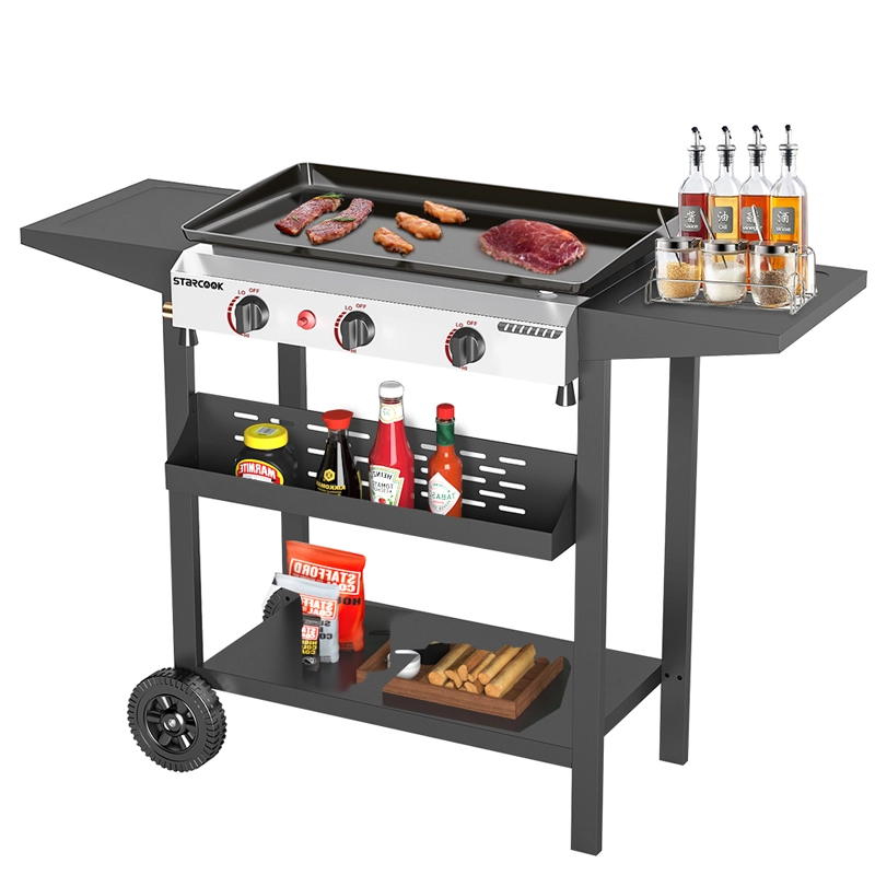 gas powered flat top grill